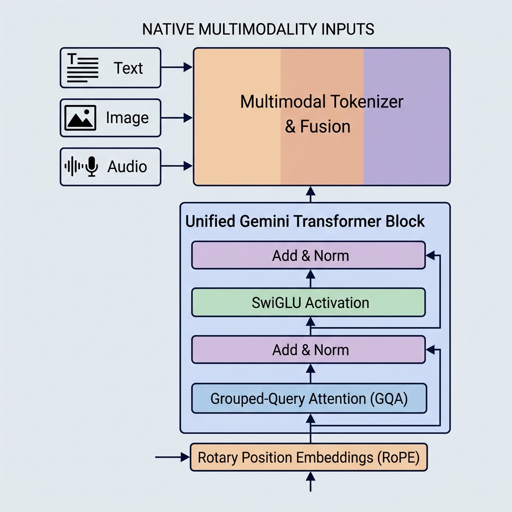 How Gemini Transformer Model Works: GQA, SwiGLU, and Native Multimodality