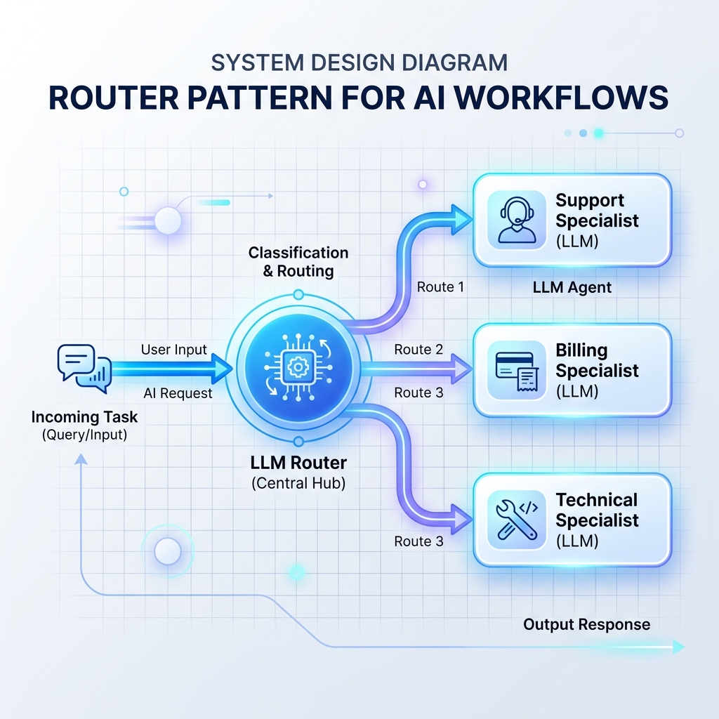 Diagramme de flux de travail du modèle de routeur LLM